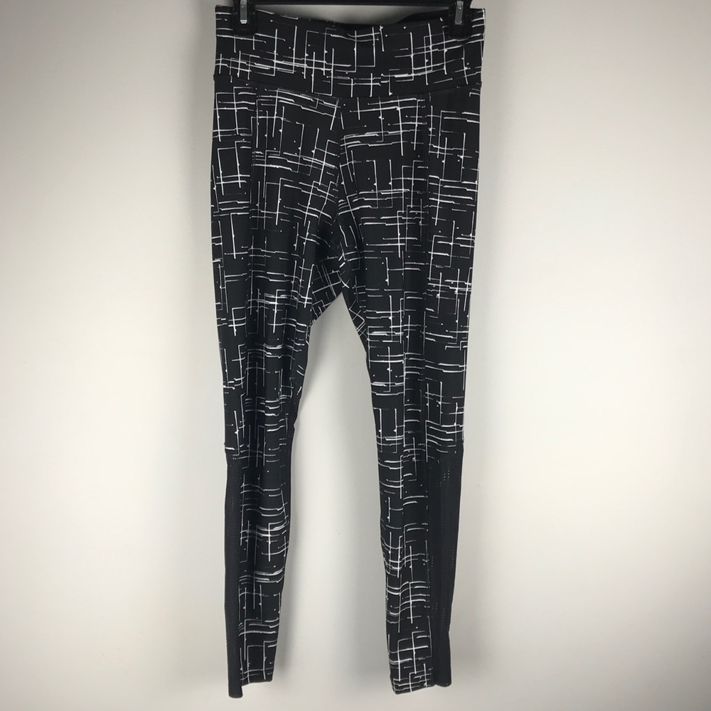 Spaulding black printed athletic leggings M